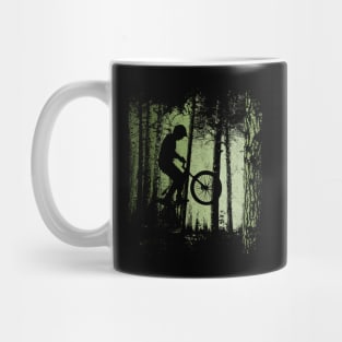 Forest Trail Cyclist BMX Dirtbike Wheelie Mug